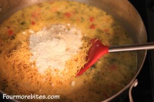 Adding cheese to cheeseburger soup