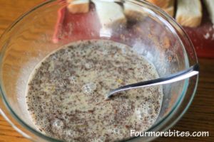 Wet mixture for baked french toast sticks