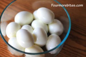 peeled hard boiled eggs