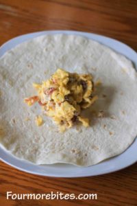 Breakfast burrito that is freezer friendly