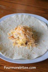 Breakfast burrito that is freezer friendly