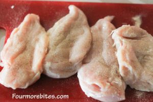 seasoned raw chicken