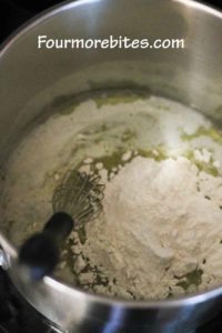 Flour added to butter in Homemade Cream of Chicken Soup