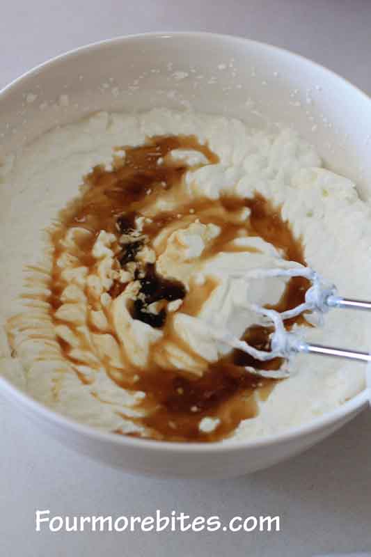 Adding pure maple syrup and vanilla to Homemade Vanilla Yogurt