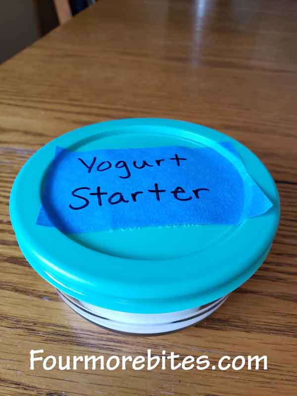 Don't forget to save 3 tablespoons and freeze it so that you have a starter the next time you make Instant Pot Vanilla Yogurt.